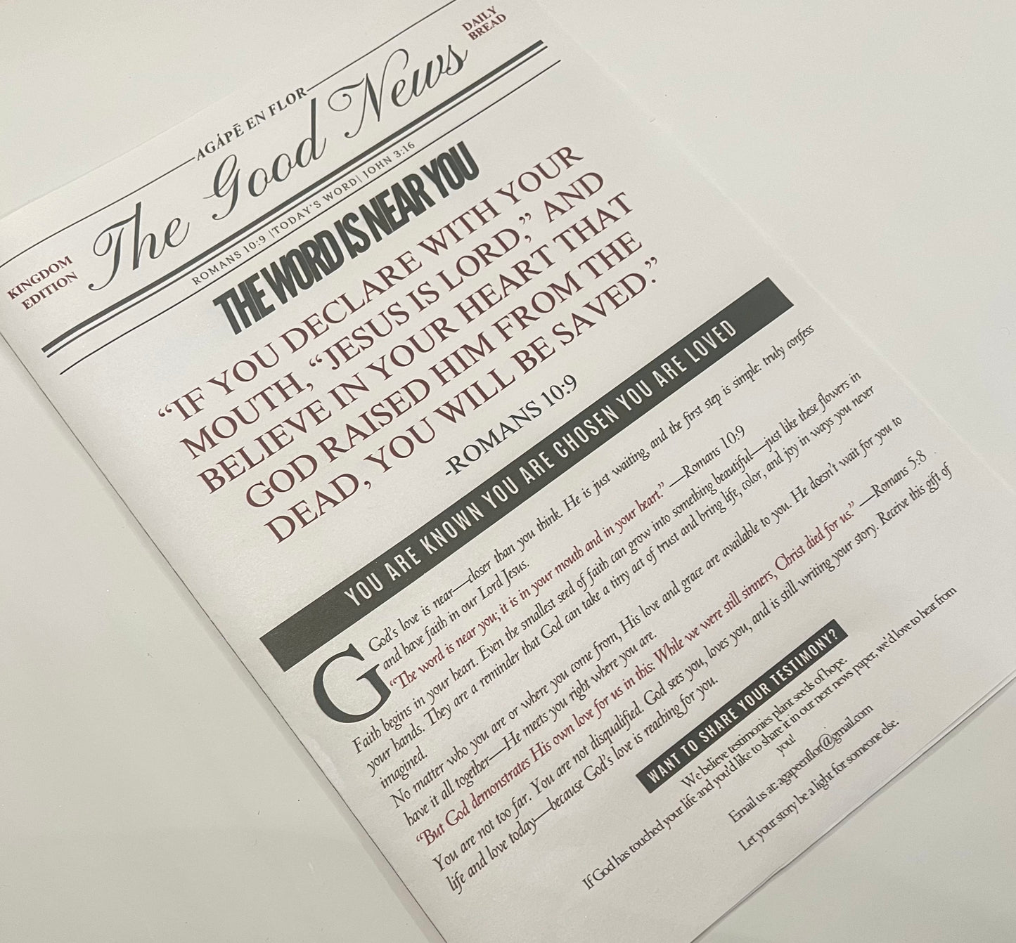 Good News Wapping Paper - Pre- Order 6 weeks