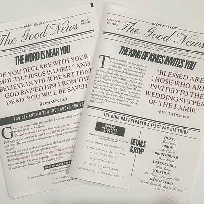 Newspaper Wraps - Agape En Flor 10x15in