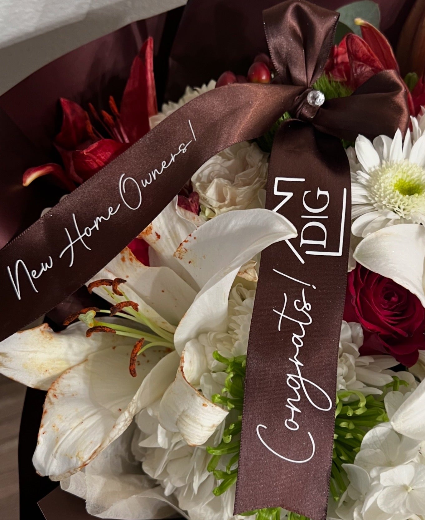 Custom Closing Gift Bouquet — Branded Signature Arrangement