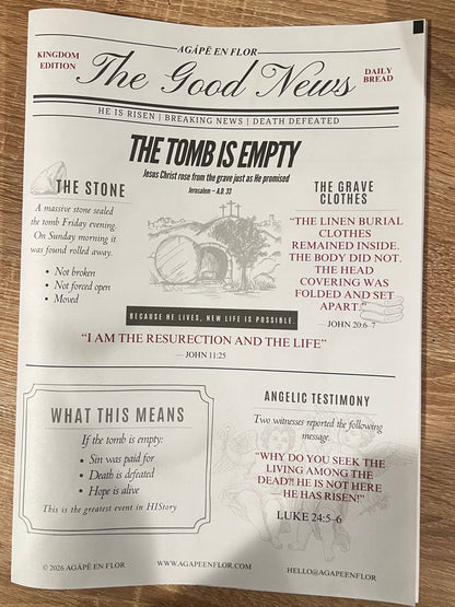 Newspaper Wraps - Agape En Flor 10x15in