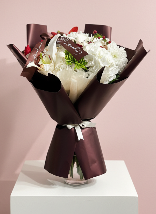 Custom Closing Gift Bouquet — Branded Signature Arrangement